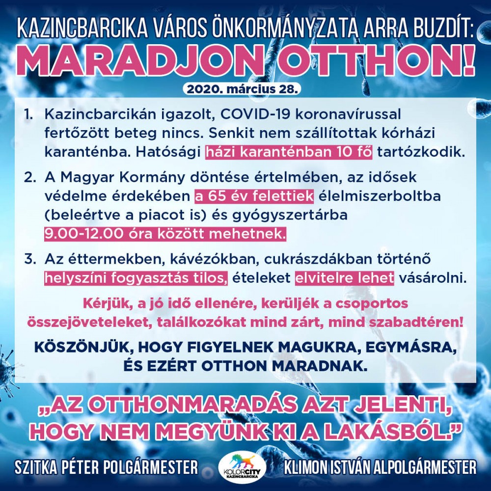 Maradj otthon! március 28.